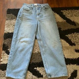 bdg urban outfitters baggy high waisted blue jeans
